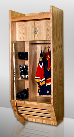 Hockey Locker - Custom Wood Sport Locker