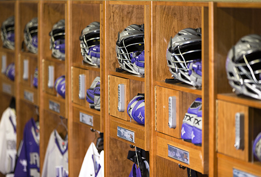 Lacrosse wood lockers - Furman University