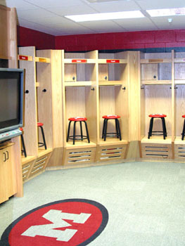 Basketball and Football Wood Lockers
