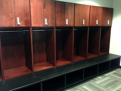Tennis wood lockers - University of South Carolina